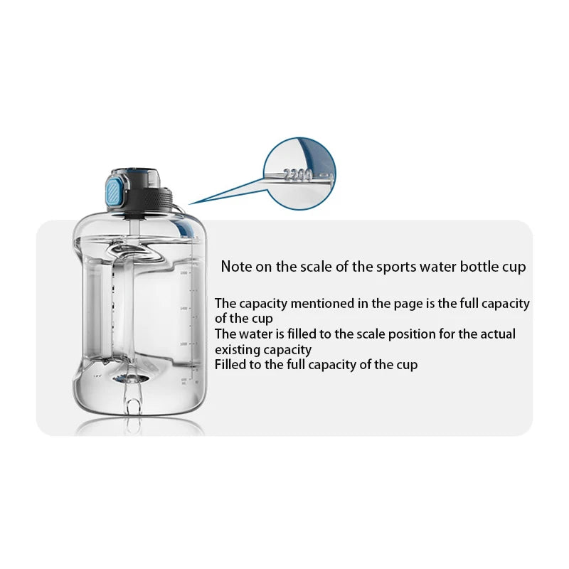 Gym Drinking Bottle Large Capacity Portable